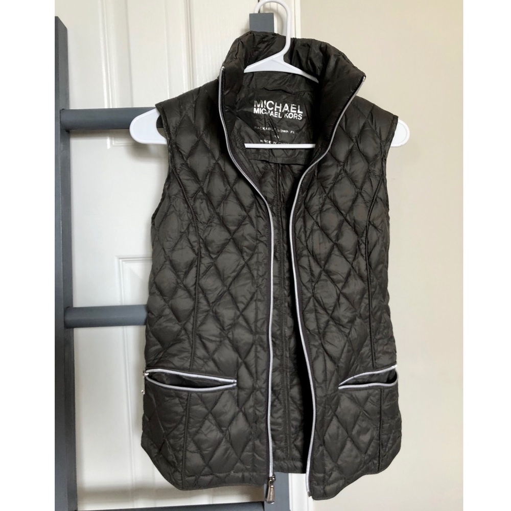 Charcoal Grey Michael Kors Puffer Vest